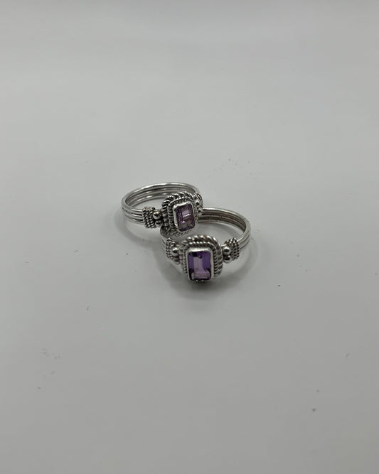 Amethyst Ring – Sterling Silver